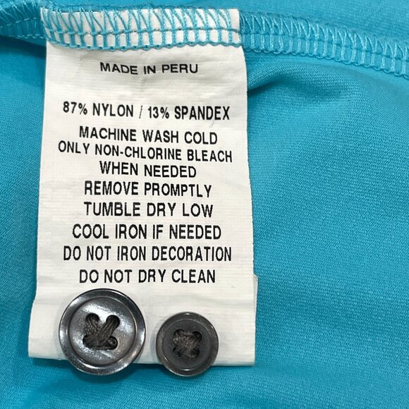 Greyson Polo Shirt Size L Blue Stretch Short Sleeve Golf Fox Nylon Spandex - Picture 6 of 8